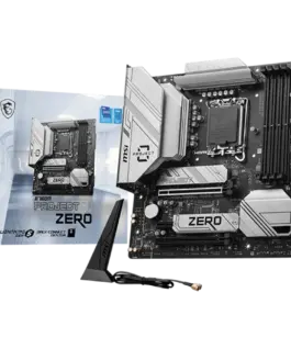 Дънна платка MSI B760M PROJECT ZERO mATX Socket LGA 1700 Dual Channel DDR5 7800+(OC)MHz 2x PCIe x16 slots 2x M.2 slots 1