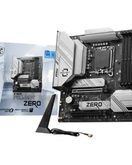 Дънна платка MSI B760M PROJECT ZERO mATX Socket LGA 1700 Dual Channel DDR5 7800+(OC)MHz 2x PCIe x16 slots 2x M.2 slots 1