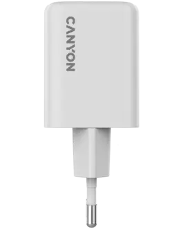 Alternative view of Зарядно за мобилен телефон CANYON charger CU45AC GaN 45W 1xPD 1xQC EU White