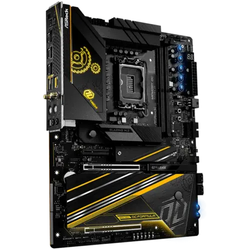 Alternative view of Дънна платка ASROCK MB Desktop Z890 Taichi OCF, S1851, 2x DDR5, 2x PCIe 5.0 x16, 1x PCIe 4.0 x4, 1x Blazing M.2, 5x Hyper M.2, 4x SATA3, 4x USB-C, 9x USB 3.2, 3x USB 2.0, 1x RJ-45 5GB Lan, 802.11ax Wi-Fi 7 + Bluetooth 5.4, 1x SPDIF, ATX