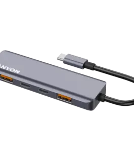 USB хъб CANYON hub DS-18 5in1 USB-C Grey