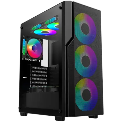 Кутия за компютър Chassis FC-C01 ARGB 7 slots; 1x Type-C 3x USB 3.0; 3 x12cm ARGB front; 1 x12cm ARGB back; Without