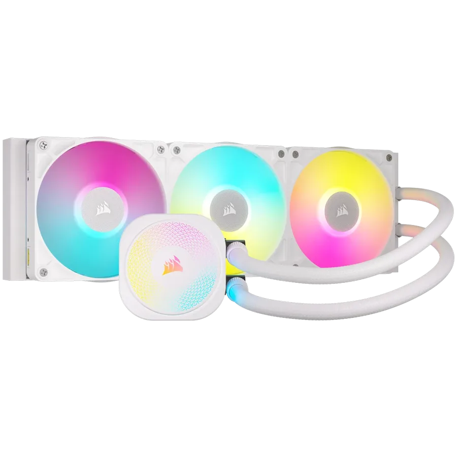 Охладител за процесор Охладител CORSAIR iCUE LINK TITAN 360 RX RGB White AIO 360mm Liquid CPU