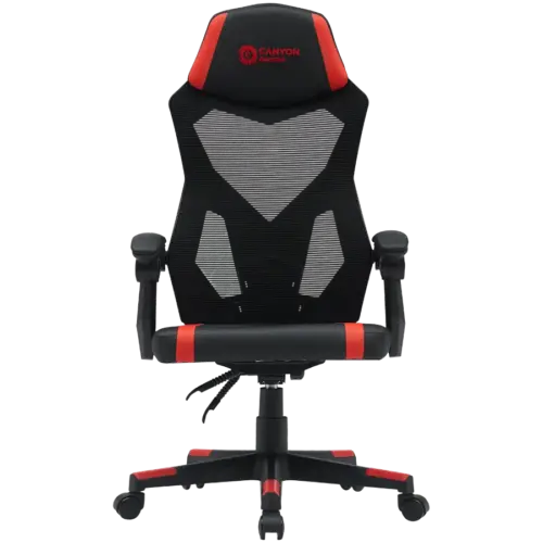 Геймърски стол CANYON gaming chair Flow MCH01 Mesh Black Red