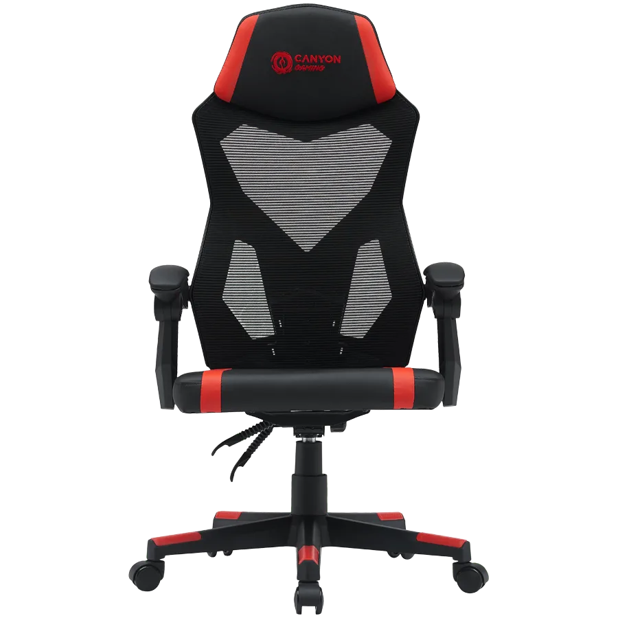 Геймърски стол CANYON gaming chair Flow MCH01 Mesh Black Red