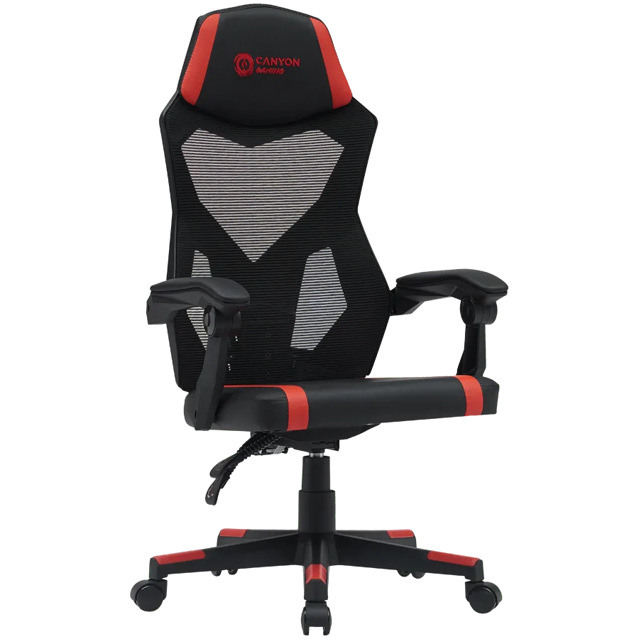 Геймърски стол CANYON gaming chair Flow MCH01 Mesh Black Red - Image 30
