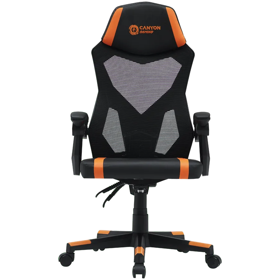 Геймърски стол CANYON gaming chair Flow MCH01 Mesh Black Orange