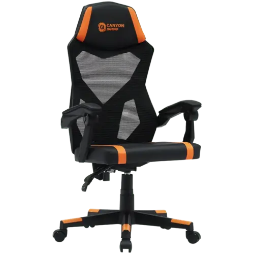 Alternative view of Геймърски стол CANYON gaming chair Flow MCH01 Mesh Black Orange