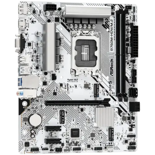Alternative view of Дънна платка ASROCK B760M-HDV/M.2 mATX LGA1700 DDR5