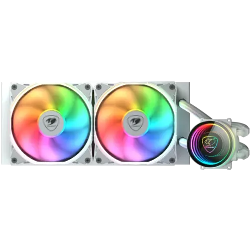 Охладител за процесор Охладител COUGAR POSEIDON ELITE ARGB 240 White AiO Liquid