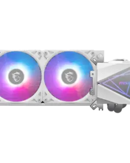 Охладител за процесор Охладител MSI MAG CORELIQUID I240 WHITE 2x 120mm ARGB Fans Aluminium Radiator Loop Dynamic Bearing