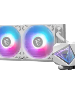 Alternative view of Охладител за процесор Охладител MSI MAG CORELIQUID I240 WHITE 2x 120mm ARGB Fans, Aluminium Radiator, Loop Dynamic Bearing, Intel LGA 1150/1151/1155/1156/1200/1700/1851, AMD AM5/AM4, 3Y Warranty