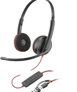 Слушалки HP Poly Blackwire 3220 USB-C - Черен