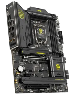 Alternative view of Дънна платка MSI MAG B860 TOMAHAWK WIFI, ATX, LGA 1851, 4x DDR5 Dual Channel DDR5 up to 9200(OC)MHz, 2x PCIe x16 slot, 3x M.2 slot, 4x USB 2.0, 4x USB 10Gbps, 1x USB 10Gbps Type-C, 1x USB 40Gbps Type-C, HDMI, DP, 7.1 HD Audio, 5G LAN, WiFi, BT, 3Y