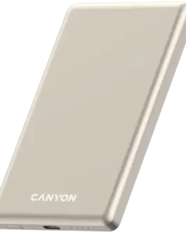 Alternative view of Външна батерия CANYON power bank OnPower 505 slim Magnetic 5000 mAh PD20W Beige