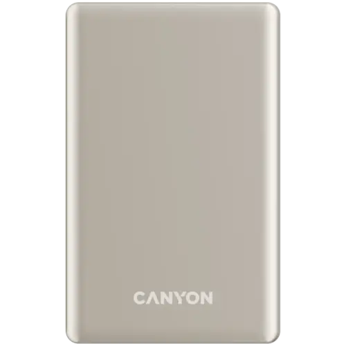 Външна батерия CANYON power bank OnPower 510 slim Magnetic 10000 mAh PD20W Beige