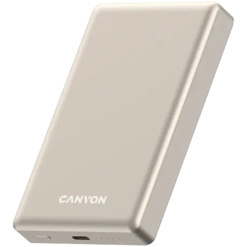 Alternative view of Външна батерия CANYON power bank OnPower 510 slim Magnetic 10000 mAh PD20W Beige