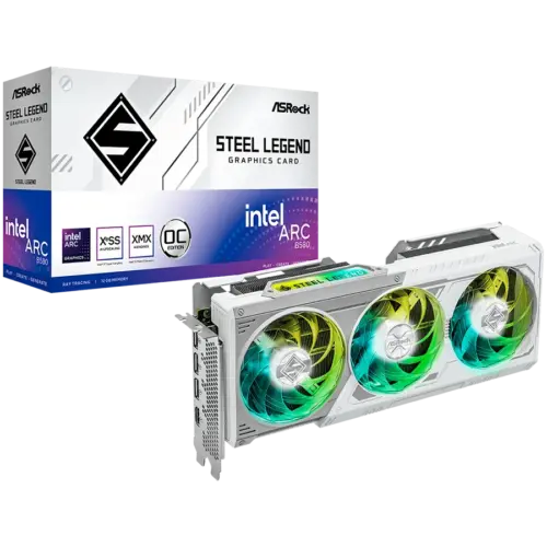 Видео карта ASROCK Intel Arc B580 Steel Legend OC 12GB GDDR6 192-bit HDMI 3x DP