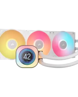 Охладител за процесор Охладител CORSAIR iCUE LINK TITAN 360 RX LCD White AIO 360mm Liquid CPU