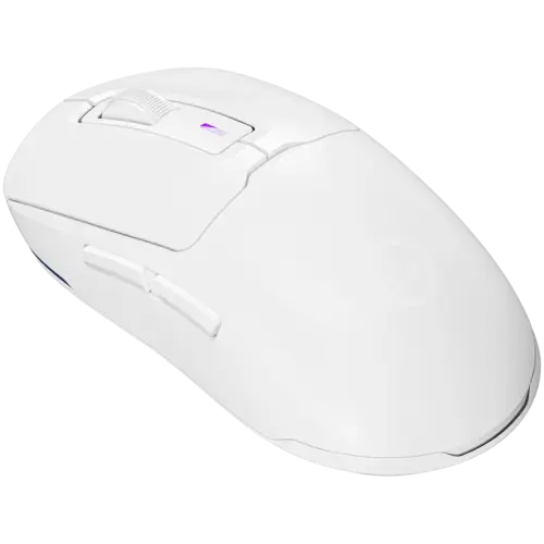 Alternative view of Геймърска мишка LORGAR MSA10W, Wireless Gaming Mouse Advanced, white
