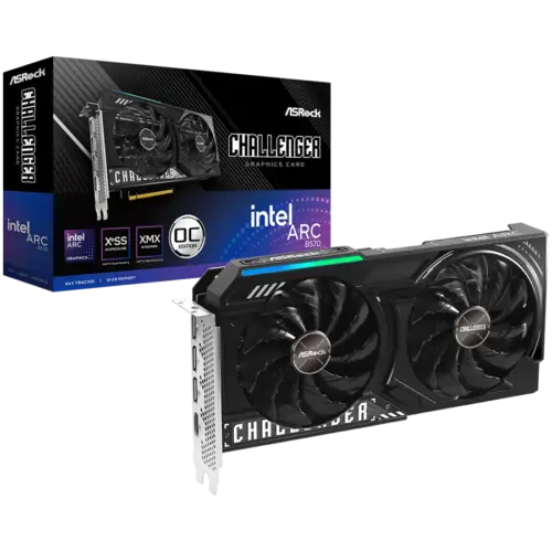 Видео карта ASROCK Intel Arc B570 Challenger OC 10GB GDDR6 160-bit HDMI 3x DP