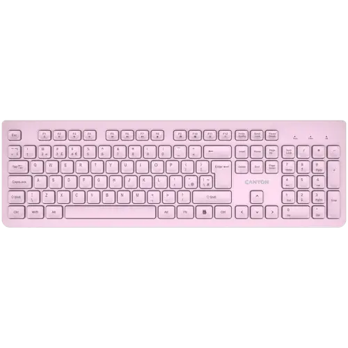Клавиатура CANYON keyboard HKB-W01 UK/US AAA Wireless Pink