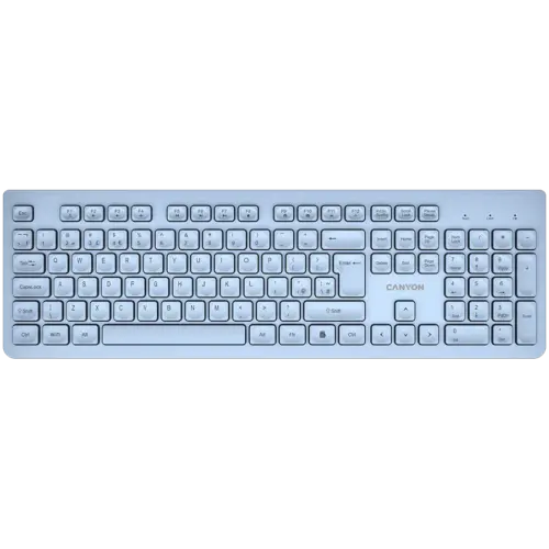 Клавиатура CANYON keyboard HKB-W01 UK/US AAA Wireless Blue