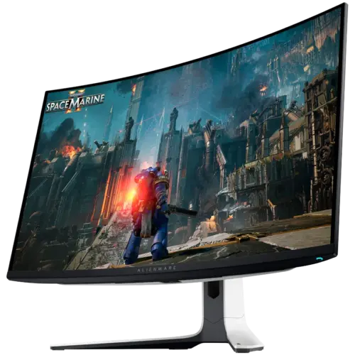 Alternative view of Монитор Dell Alienware AW3225QF Gaming Monitor, 32"(31.6") QD OLED UHD 3840x2160 240Hz AR, 1000 cd/m2 (HDR peak), 1m:1, 0.03ms, 178/178, 1xDP 1.4, 2xHDMI 2.1, 1xUSB Type-B up, 2xUSB Type-A down, 1xUSB Type-C down, NVIDIA G-SYNC, Height, Tilt, Swivel,