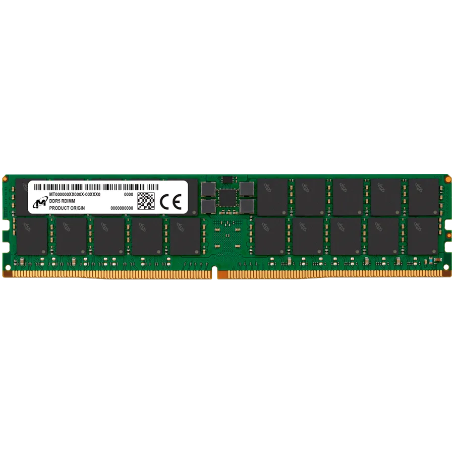 Памет за сървър Micron DDR5 RDIMM 32GB 2Rx8 5600 CL46 (16Gbit) (Single Pack)