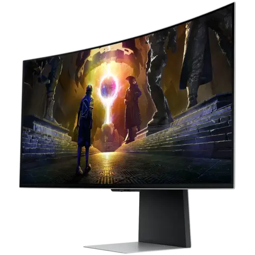 Alternative view of Монитор Monitor LED Samsung LS34DG850SUXDU Odyssey G85SD, 34"  Ultra WQHD Curved 1800R 21:9 (3440x1440) OLED 174Hz, 250 cd/m2, 1m:1, HDR400, 0.03ms (GTG), 178/178, FreeSync, 1xDP 2xHDMI, USB Hub, Speakers 3.5 Jack, Remote, 2Y