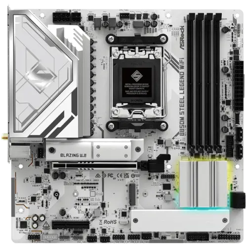 Alternative view of Дънна платка ASROCK B850M Steel Legend WiFi mATX AM5 DDR5