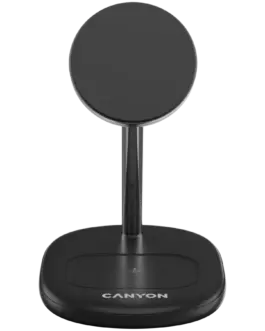 Alternative view of Зарядно за мобилен телефон CANYON wireless charger WCS-205 15W Qi2 2in1 Black