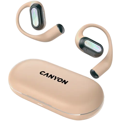 Bluetooth слушалки CANYON headset OnFlow 12 OWS ENC Beige