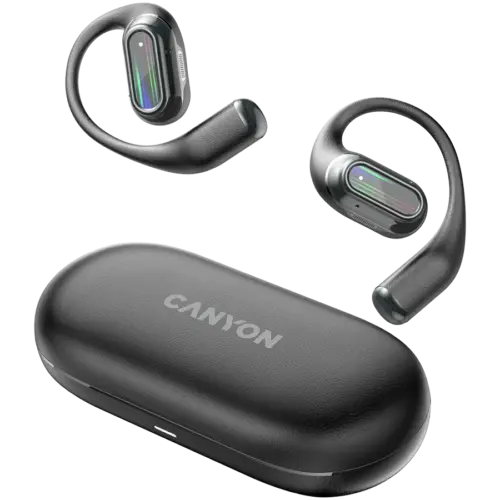 Bluetooth слушалки CANYON headset OnFlow 12 OWS ENC Black