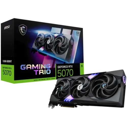 Видео карта MSI Video Card Nvidia GeForce RTX 5070 12G GAMING TRIO OC 12GB GDDR7 192bit Effective Memory Clock: 28000MHz