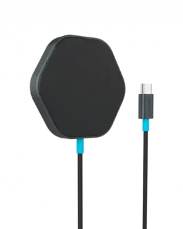 Alternative view of Зарядно за мобилен телефон CANYON wireless charger HEXAGON 110 Dark Grey Blue