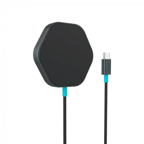 Alternative view of Зарядно за мобилен телефон CANYON wireless charger HEXAGON 110 Dark Grey Blue