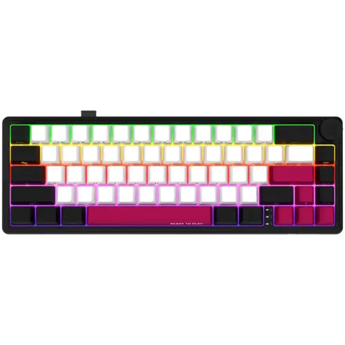 Геймърска клавиатура LORGAR KBP70MW Wireless 65% Mechanical Gaming Keyboard Pro Black/red EN