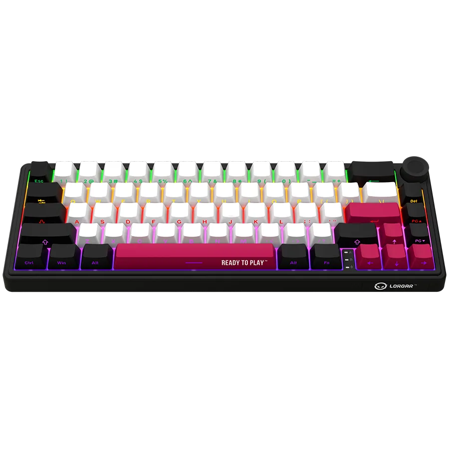 Геймърска клавиатура LORGAR KBP70MW, Wireless 65% Mechanical Gaming Keyboard Pro, Black/red, EN layout - Image 27