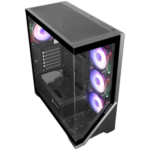 Alternative view of Кутия за компютър Chassis FC-AR17A-ARGB, 7 slots, 1 x Type C, 2 X USB 3.0, 4 x ARGB, remote, Without PSU, Black