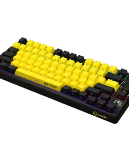 Alternative view of Геймърска клавиатура LORGAR KBP7075W, Wireless 75% Mechanical Gaming Keyboard Pro, Black/yellow, EN layout