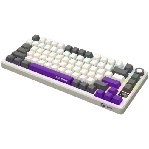 Alternative view of Геймърска клавиатура LORGAR KBP7075W, Wireless 75% Mechanical Gaming Keyboard Pro, Beige, EN layout
