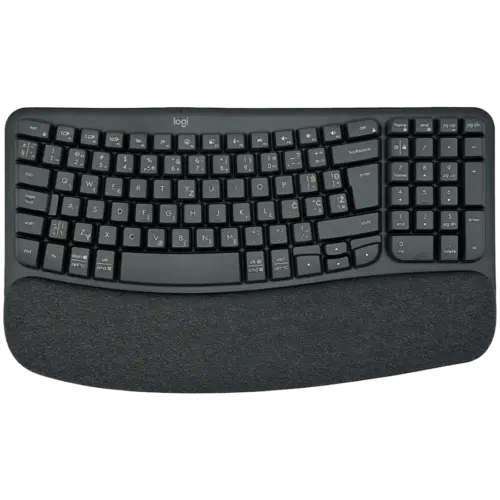 Клавиатура LOGITECH Wave Bluetooth ergonomic keyboard - GRAPHITE - US INTL