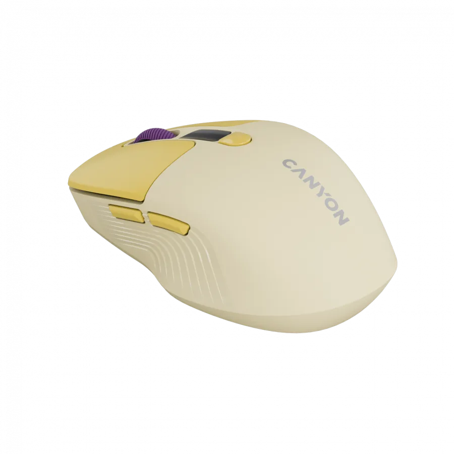 Безжична мишка CANYON mouse MW-26 LCD Silent Dual Mode Wireless Yellow - Image 39