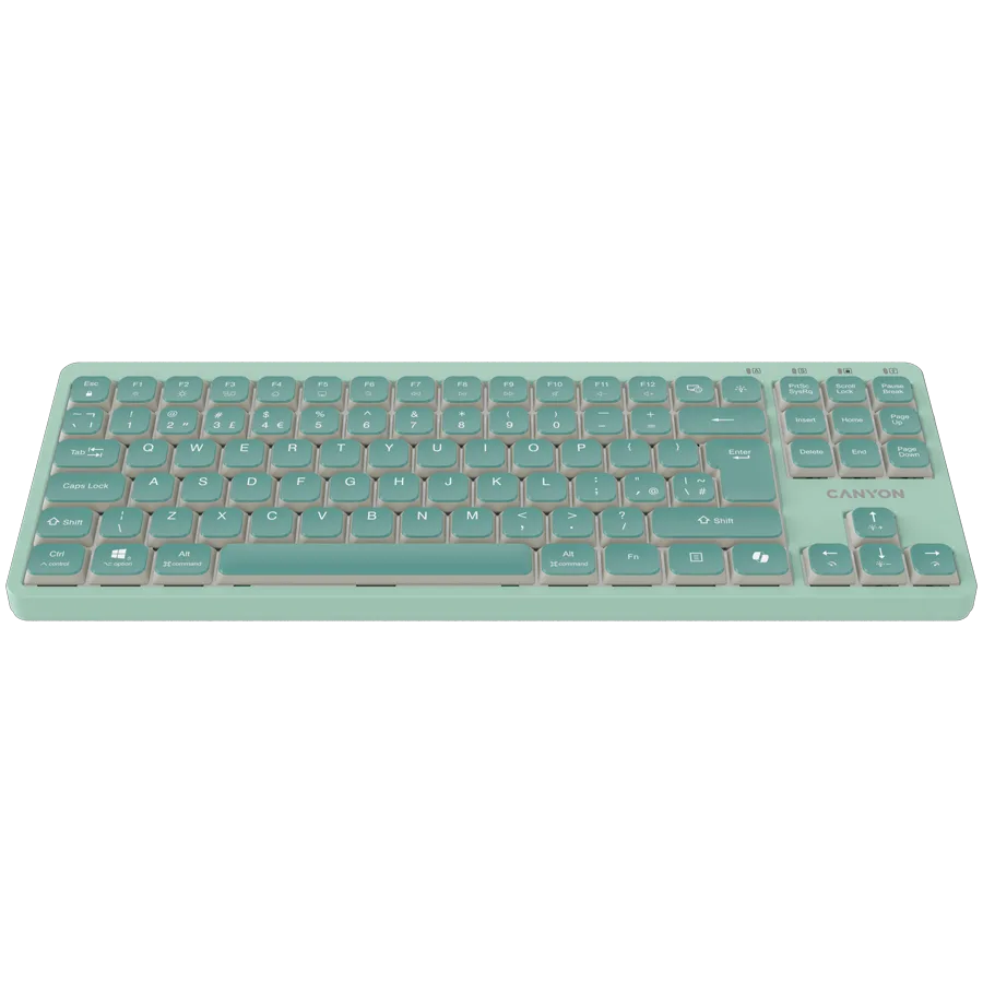 Клавиатура CANYON Keyboard OnType 10 Low Profile EN Wired Green - Image 32