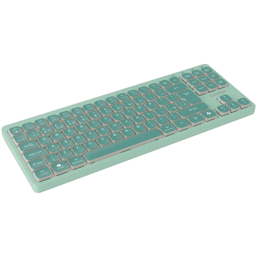 Клавиатура CANYON Keyboard OnType 10 Low Profile EN Wired Green - Image 33