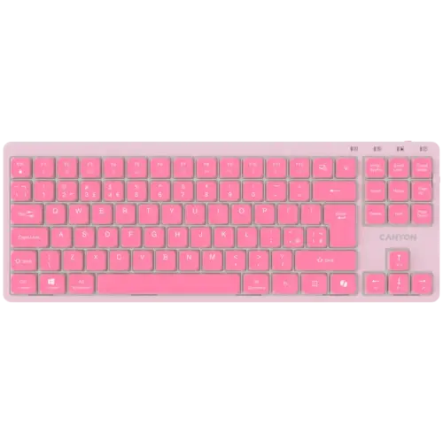 Клавиатура CANYON Keyboard OnType 10 Low Profile EN Wired Pink
