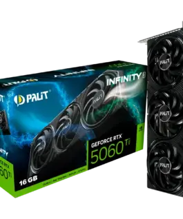 Видео карта PALIT GeForce RTX 5060 Ti Infinity 3 16GB GDDR7 128 bit 1x HDMI 2.1b 3x DP 2.1b 3 Fan 1x 8-pin pwr connector