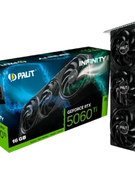Видео карта PALIT GeForce RTX 5060 Ti Infinity 3 16GB GDDR7 128 bit 1x HDMI 2.1b 3x DP 2.1b 3 Fan 1x 8-pin pwr connector
