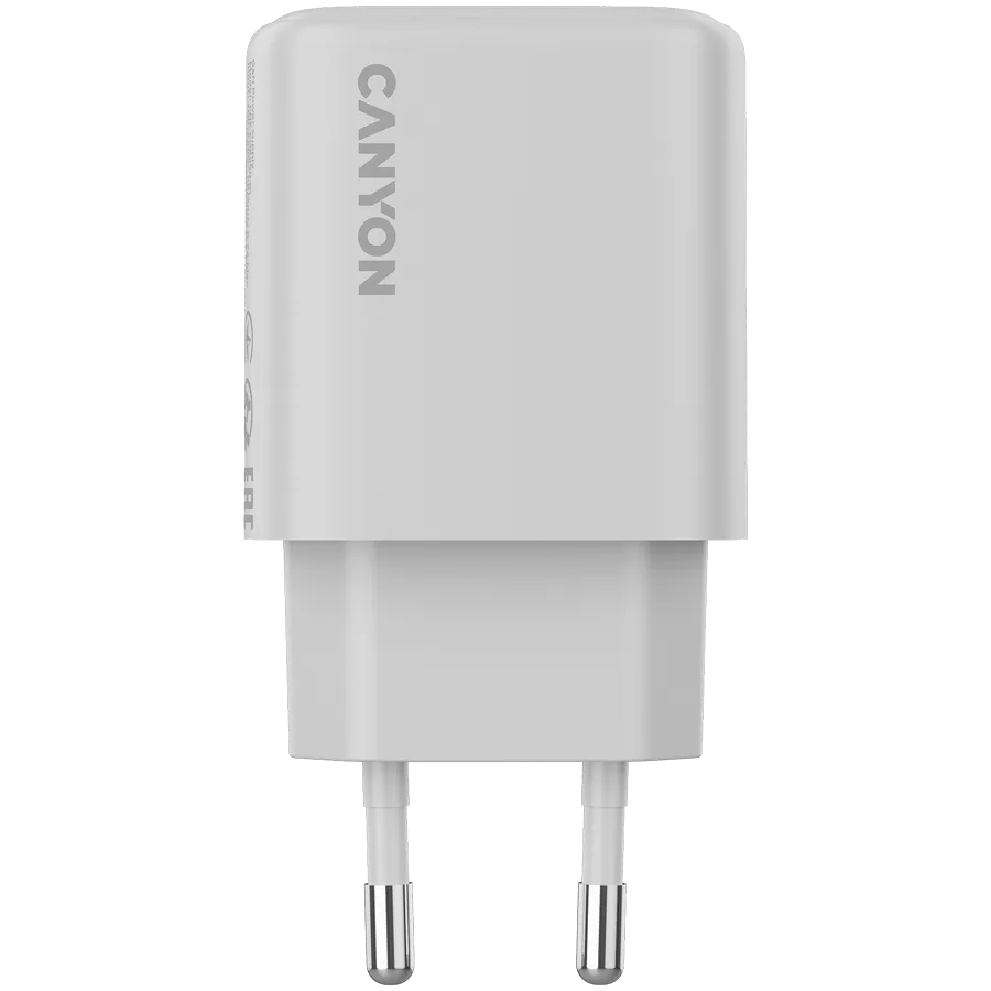 Зарядно за мобилен телефон CANYON charger OnCharge 250 25W 1xPD EU White - Image 8